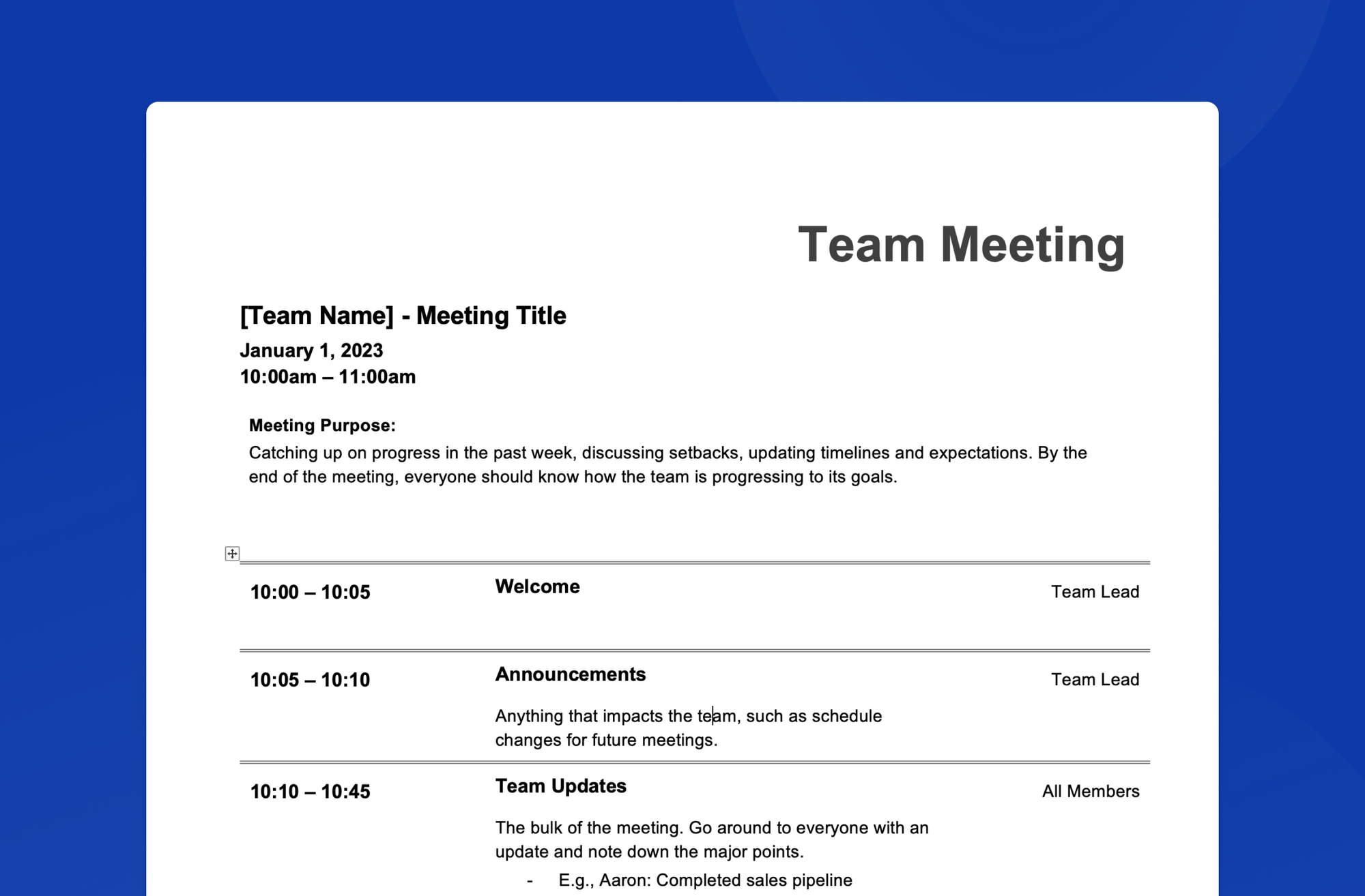 Creating a Winning Meeting Minutes Template for Team Meetings (Free Templates)
