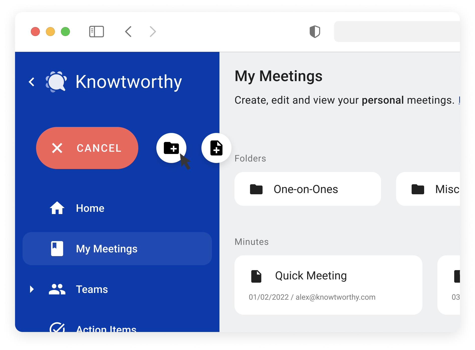 How to use the “My Meetings” Page