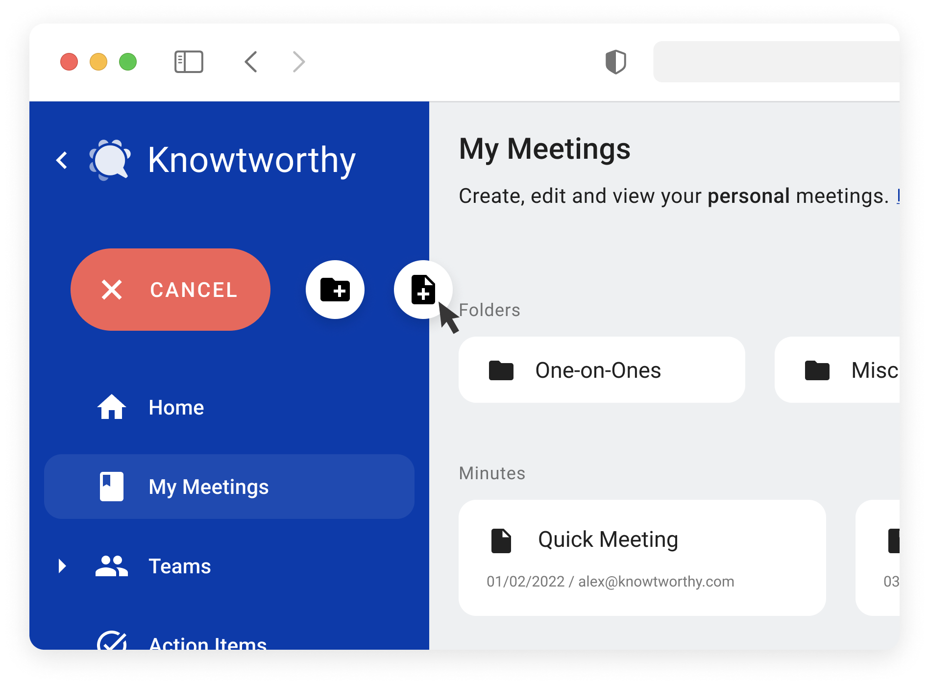 How to use the “My Meetings” Page
