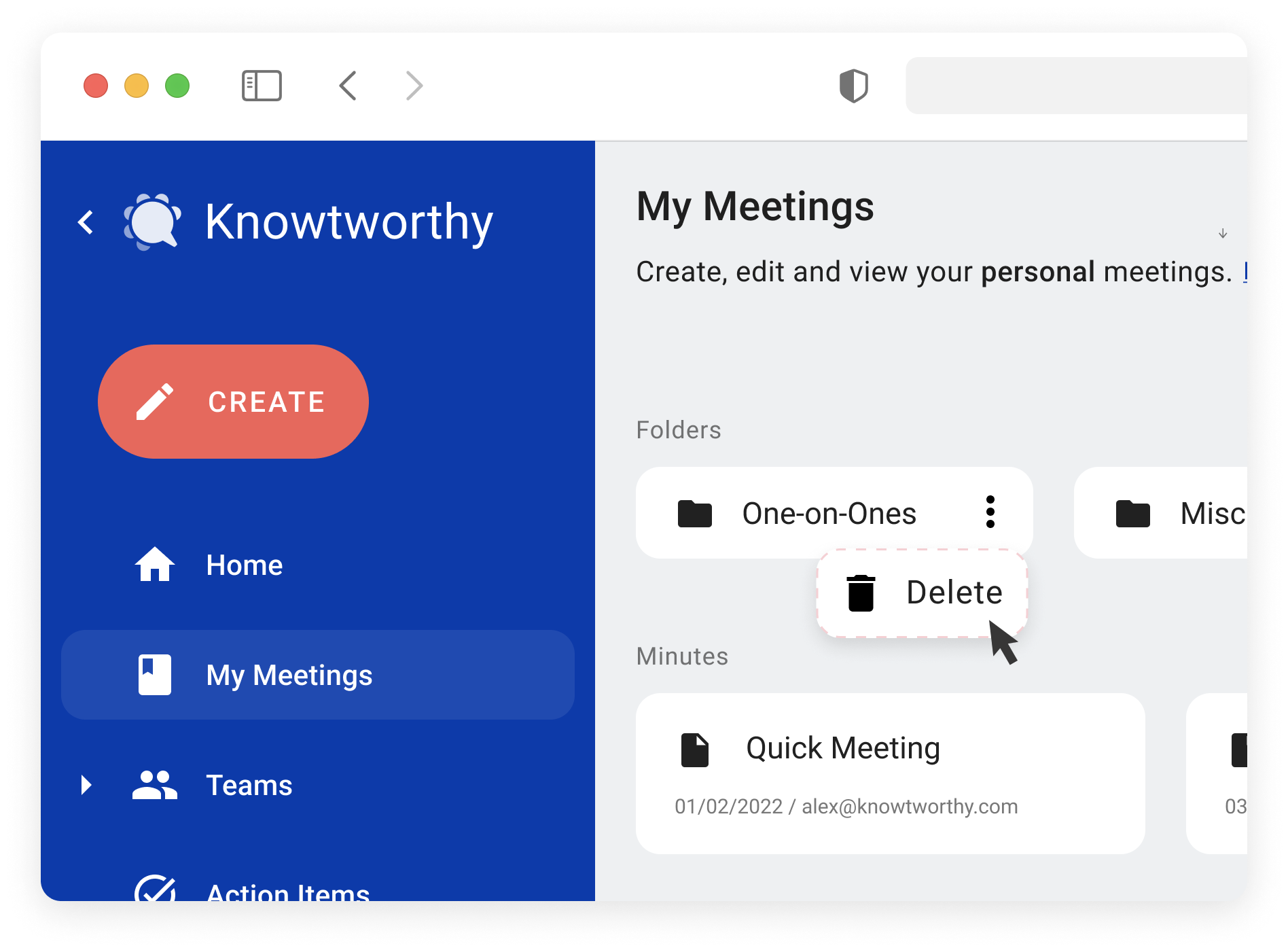 How to use the “My Meetings” Page