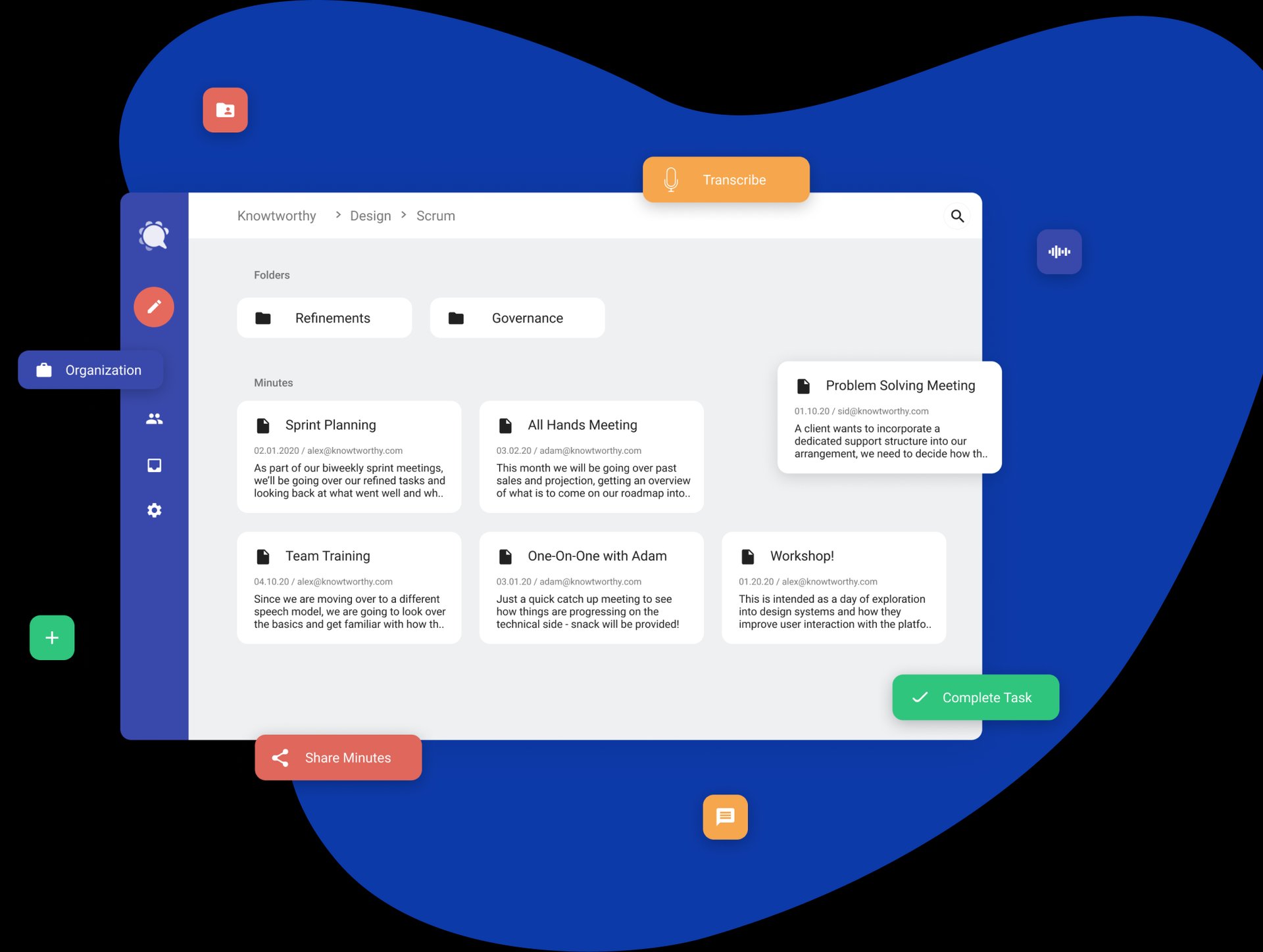 Knowtworthy user interface.