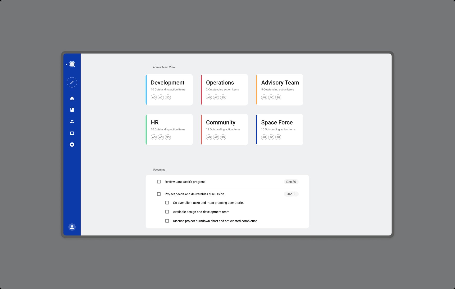 Knowtworthy management features enable viewing of all teams' progress.