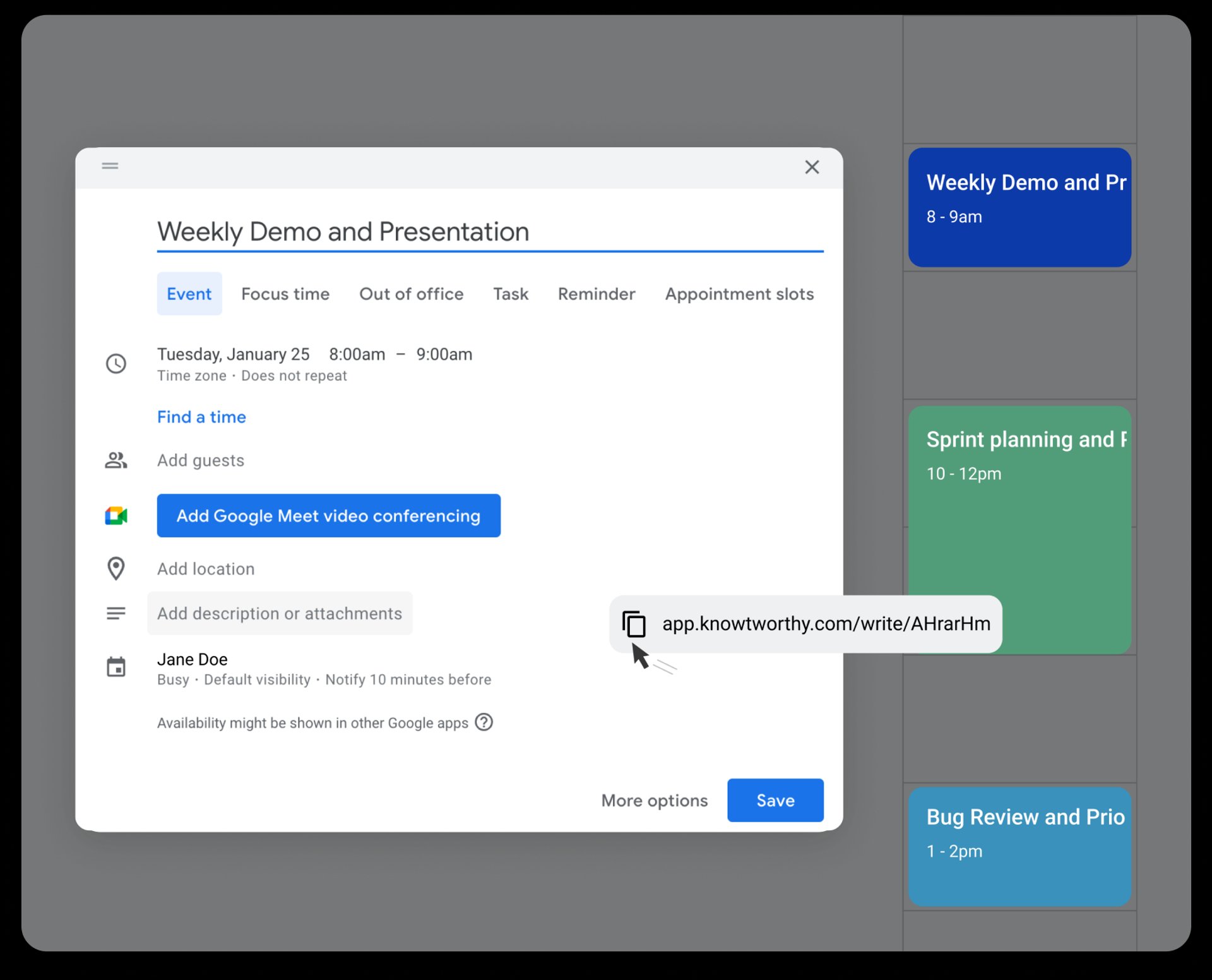 Knowtworthy meeting demo for enterprises
